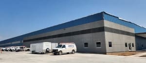 the exterior of a midwest warehouse building