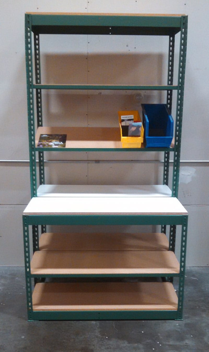 adjustable rivet shelving