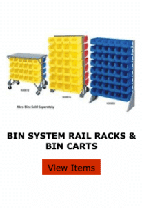 bin system rail racks and bin carts